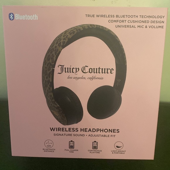 Juicy Couture Cheetah Leopard Wireless Headphones 🤎 - Picture 1 of 8